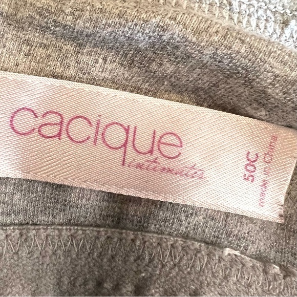 Cacique Gray Heather Padded Underwire Satin Trim Bra 50C - Picture 5 of 6